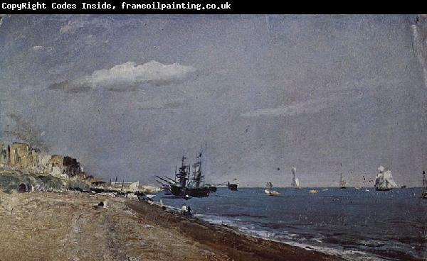 John Constable Beach of Brighton with sailing boats